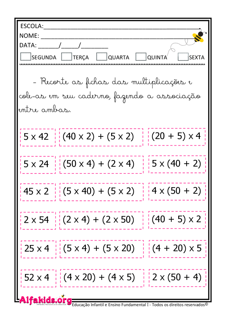 Plano De Aula Matematica 5Âº Ano Multiplicacao E Ordem De Operacoes