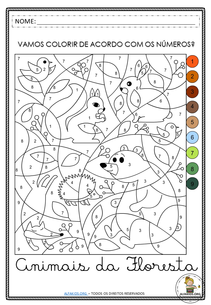 Desenho de Colorir com números: Carvalho para colorir