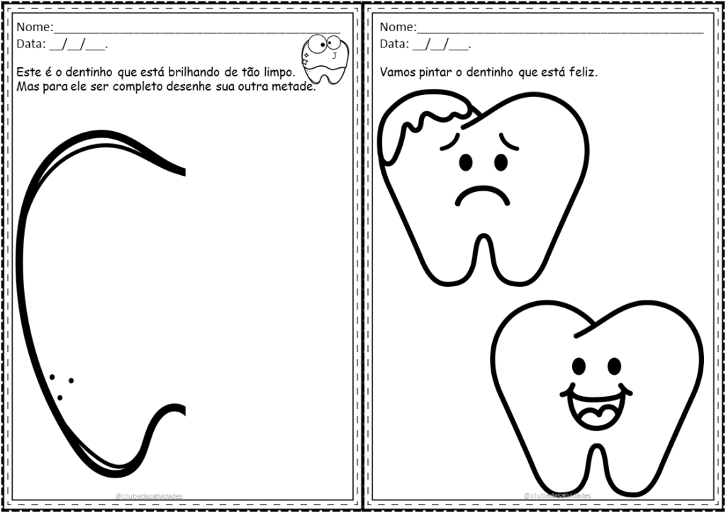 Atividade para imprimir: ATIVIDADE SOBRE HIGIENE - JOGO A TRILHA DOS DENTES  FELIZES